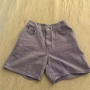 Casual Purple Denim Shorts